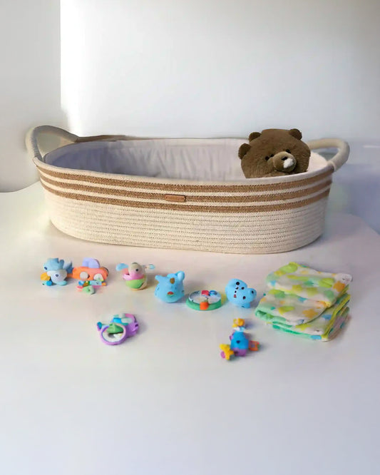 nobbys Diaper Changing Station-With Breathable & Ultra Soft Aloe Vera Cushioning-Ideal for Newborn Massage-Cream & Caramel