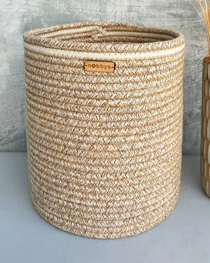 nobbys Multipurpose Storage Basket-for Clothes & Toys-Sturdy & Durable-Ivory Luxe