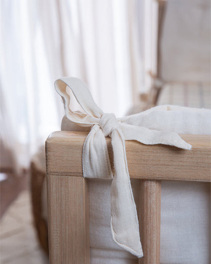 Aplito Baby Bedding Set-Wild One-Hand Embroidered-100% Organic Muslin Cotton-Off White-For Infants