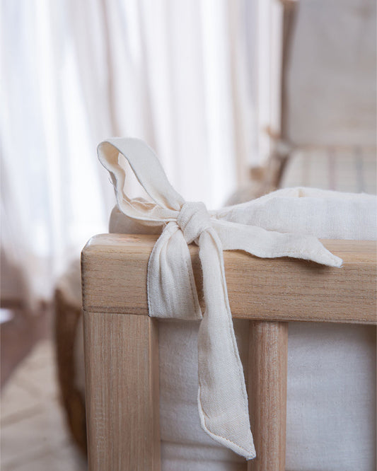 Aplito Baby Bedding Set-Wild One-Hand Embroidered-100% Organic Muslin Cotton-Off White-For Infants