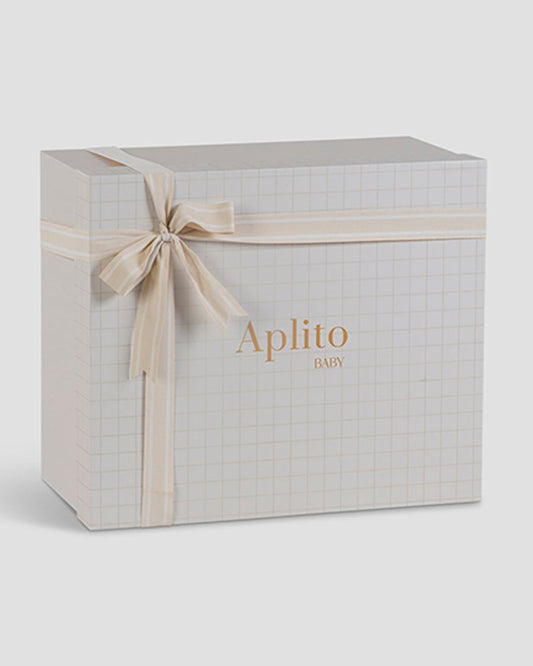 Aplito Baby Bedding Set-Little Tuskers-Patchwork-100% Organic Cambric Cotton-White & Light Blue-For Infants