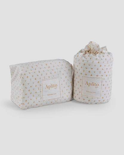 Aplito Baby Cot Bumper-Ecru-100% Organic Muslin Cotton-For Infants