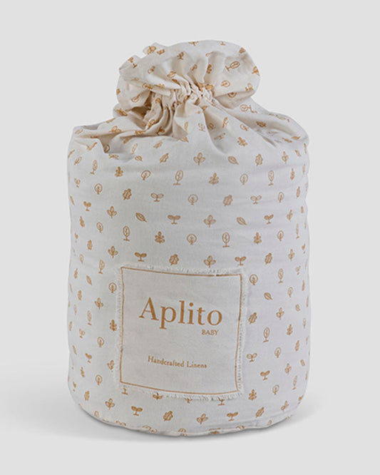 Aplito Baby Cot Bumper-Ivory-100% Organic Muslin Cotton-For Infants