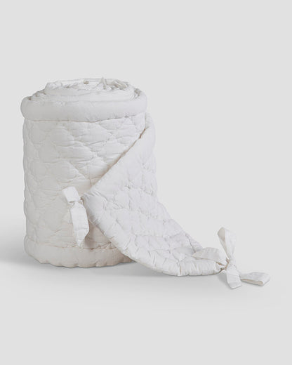 Aplito Baby Cot Bumper-Ivory-100% Organic Poplin Cotton-For Infants