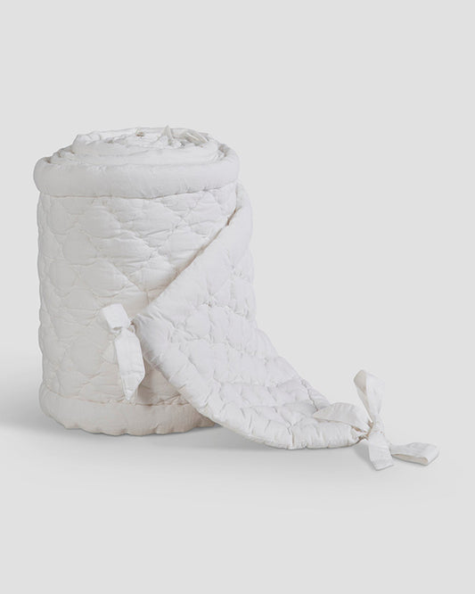 Aplito Baby Cot Bumper-Ivory-100% Organic Poplin Cotton-For Infants