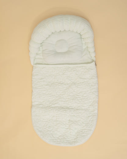 Aplito Baby Carrier Sleeping Bag-Comfort Cloud-100% Organic Cotton-Sage-Newborn Bed