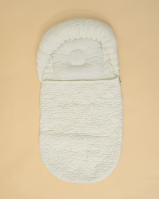 Aplito Baby Carrier Sleeping Bag-Comfort Cloud-100% Organic Cotton-Sage-Newborn Bed