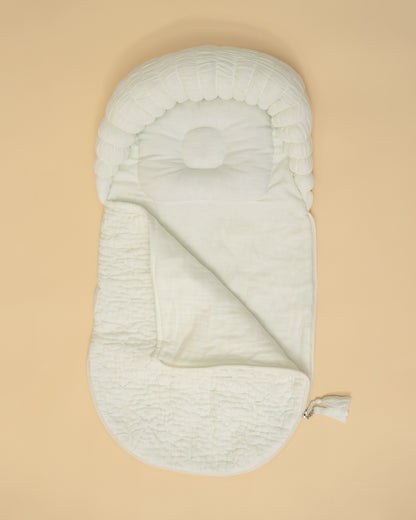 Aplito Baby Carrier Sleeping Bag-Comfort Cloud-100% Organic Cotton-Sage-Newborn Bed