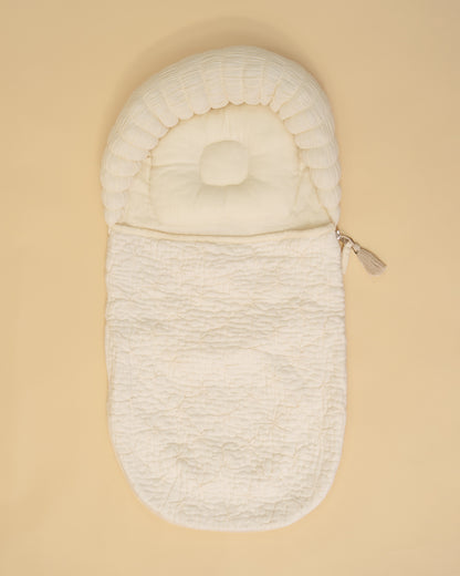Aplito Baby Carrier Sleeping Bag-Comfort Cloud-100% Organic Cotton-Natural-Newborn Bed
