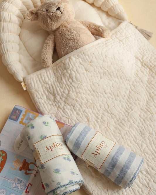Aplito Baby Carrier Sleeping Bag-Comfort Cloud-100% Organic Cotton-Natural-Newborn Bed