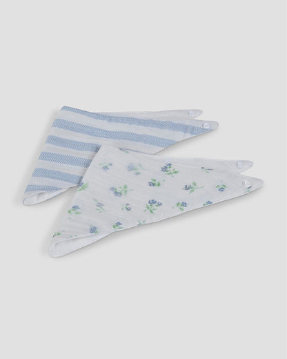 Aplito Muslin Bandana Bib-Petal Kiss-Cotton-Snap Button-Pack of 2-0 to 6M