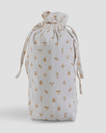 Aplito Baby Quilted Storage Basket Set-Soft Fern Stripes-Perfect Storage Bag For Toys, Diapers & Clothes