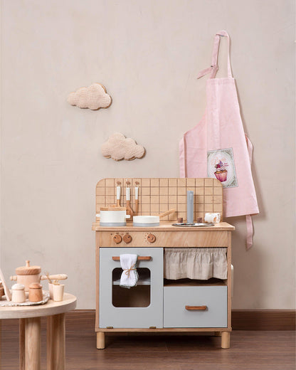 Aplito Tiny Chef's Kitchen-Pretend & Play Toy-Made From Birch Wood-Encourage Imaginative Play-24M+