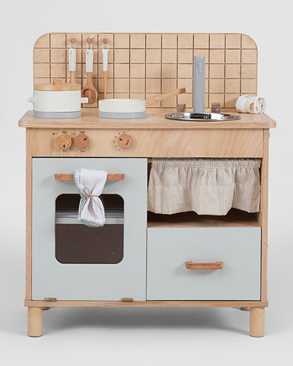 Aplito Tiny Chef's Kitchen-Pretend & Play Toy-Made From Birch Wood-Encourage Imaginative Play-24M+