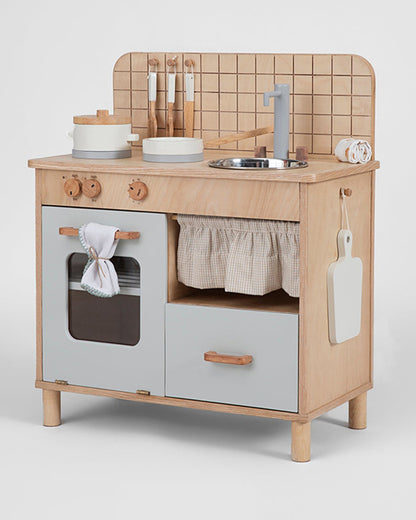 Aplito Tiny Chef's Kitchen-Pretend & Play Toy-Made From Birch Wood-Encourage Imaginative Play-24M+