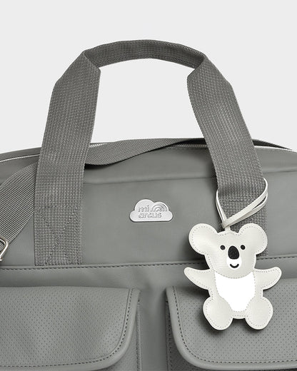 Mi Arcus Happy Summer Diaper Bag-With Diaper Changing Mat & Insulated Bottle Pocket-Ash