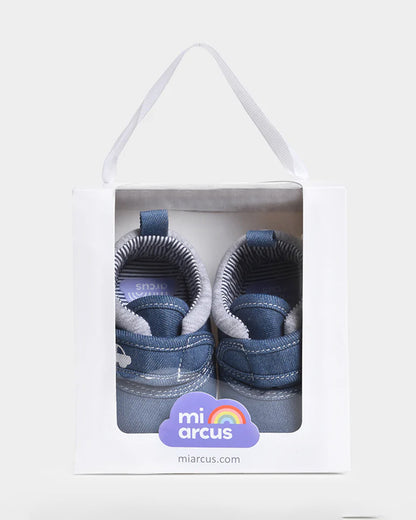 Mi Arcus Blue Velcro Pre-Walker Booties-For Infants