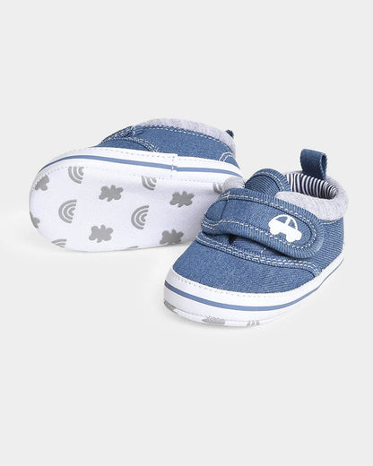 Mi Arcus Blue Velcro Pre-Walker Booties-For Infants