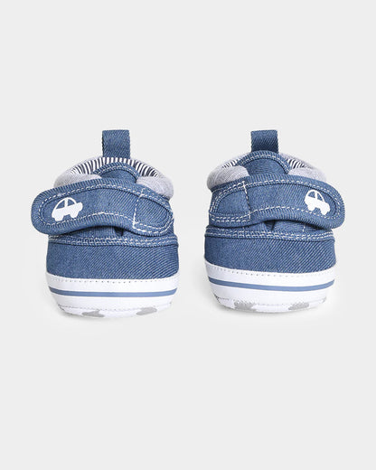 Mi Arcus Blue Velcro Pre-Walker Booties-For Infants