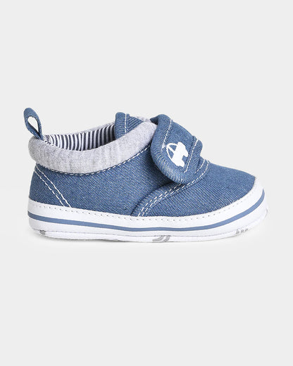 Mi Arcus Blue Velcro Pre-Walker Booties-For Infants