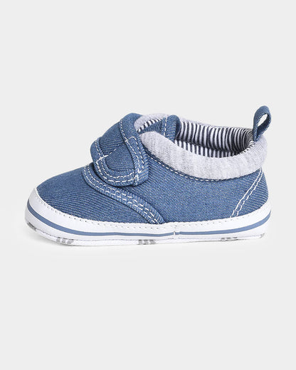 Mi Arcus Blue Velcro Pre-Walker Booties-For Infants
