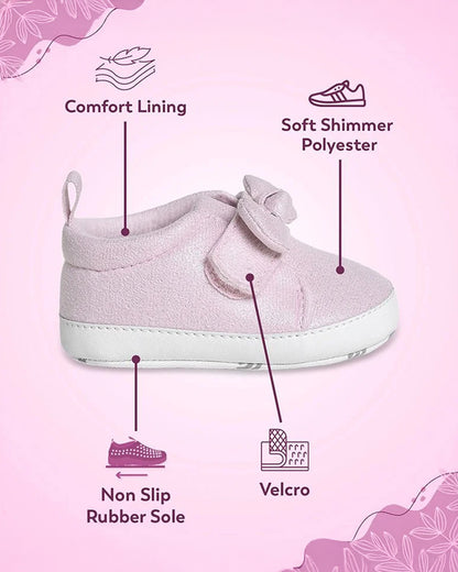 Mi Arcus Pink Velcro Pre-Walker Shoes-For Infants