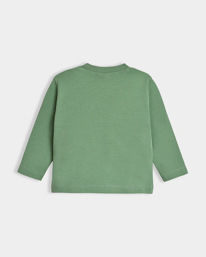 Mi Arcus Sage Green T-shirt-Little Adventurer-Cotton-For Infants