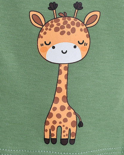 Mi Arcus Sage Green T-shirt-Little Adventurer-Cotton-For Infants