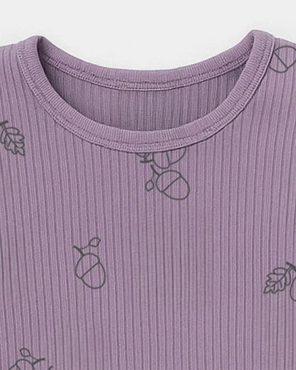 Mi Arcus Lilac T-shirt & Legging Set-Autumn Vibes-For Infants