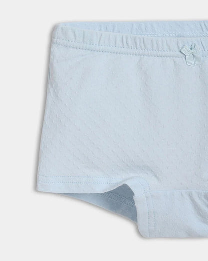 Mi Arcus Light Blue, Skin & White Panties-Solid-Cotton-Pack of 3-For Infants