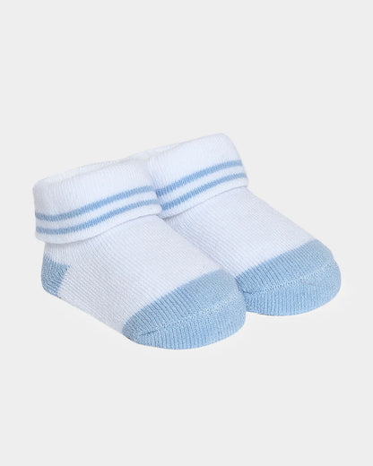 Mi Arcus Blue Socks-Solid-Cotton-Pack of 3-For Infants