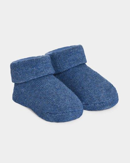 Mi Arcus Blue Socks-Solid-Cotton-Pack of 3-For Infants