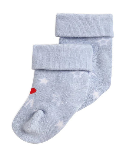 Mi Arcus Lilac, Peach & White Socks-Other Prints-Bamboo Cotton-Pack of 3-For Infants