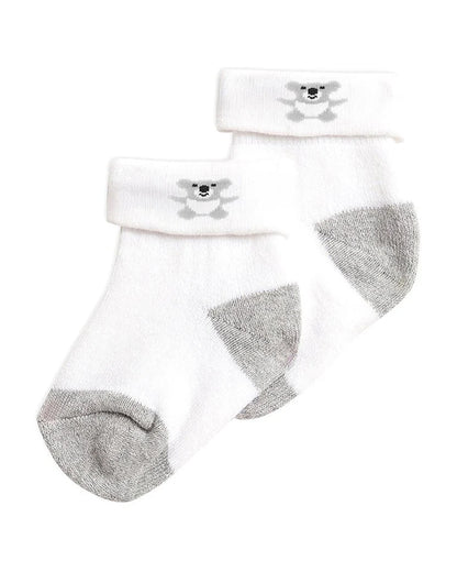Mi Arcus Lilac, Peach & White Socks-Other Prints-Bamboo Cotton-Pack of 3-For Infants