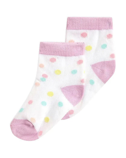 Mi Arcus Pink & White Socks-Other Prints-Bamboo Cotton-Pack of 3-For Infants