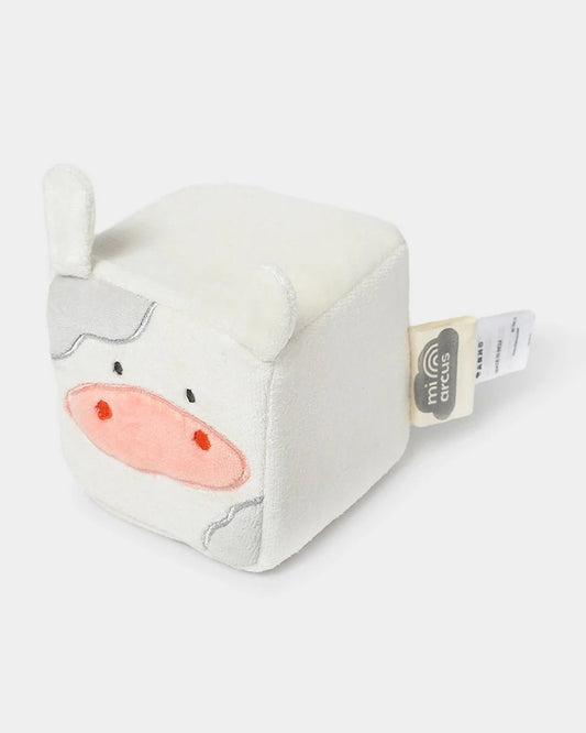 Mi Arcus Farm Friends Animal Face Cubes-Soft Toy-100% Cotton-Pack of 4-Plush Cuddly Toy For Newborn