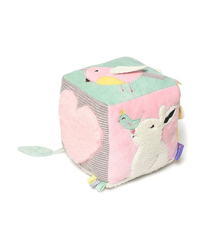 Mi Arcus Sweet Spring Daisy Activity Cube-Soft Toy-3D Patchwork Design-Plush Cuddly Toy For Newborn