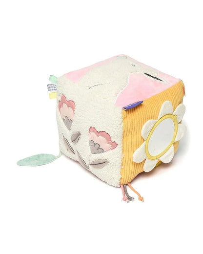Mi Arcus Sweet Spring Daisy Activity Cube-Soft Toy-3D Patchwork Design-Plush Cuddly Toy For Newborn
