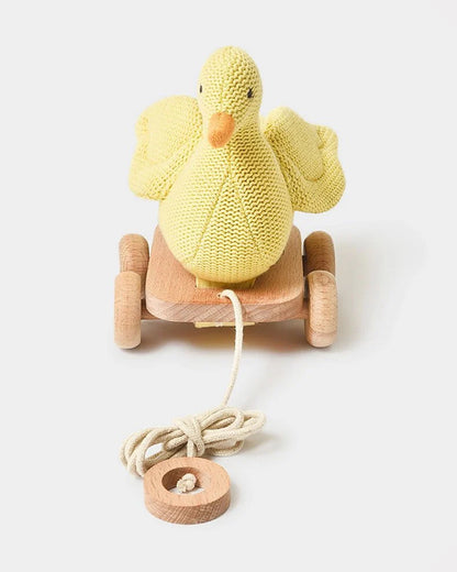 Mi Arcus Duck With Wooden Cart-Push & Pull Toy-Improves Motor Skills-6M+