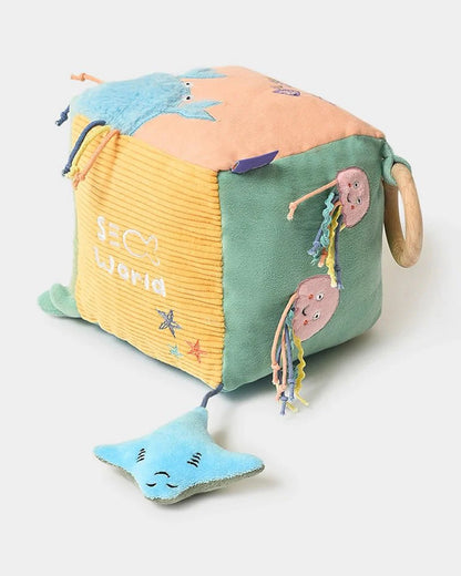 Mi Arcus Sea World Activity Cube-Soft Toy-Squishy & Rattle Star Sound-Plush Cuddly Toy Newborn