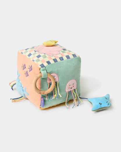 Mi Arcus Sea World Activity Cube-Soft Toy-Squishy & Rattle Star Sound-Plush Cuddly Toy Newborn