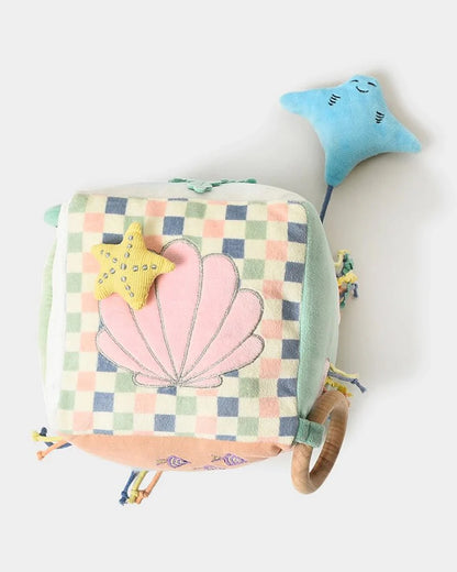Mi Arcus Sea World Activity Cube-Soft Toy-Squishy & Rattle Star Sound-Plush Cuddly Toy Newborn