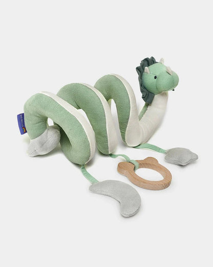 Mi Arcus Farm Friends Spiral Activity Soft Toy-Attached Rattle-Wraps Around Cot Bars & Strollers-Plush Cuddly Toy Newborn