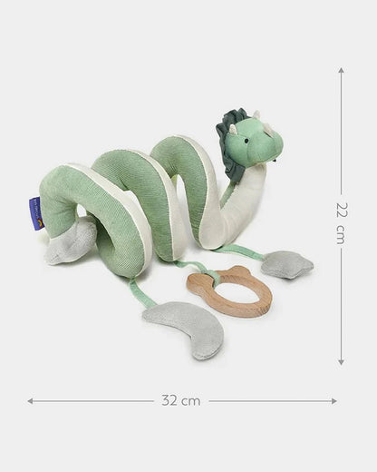 Mi Arcus Farm Friends Spiral Activity Soft Toy-Attached Rattle-Wraps Around Cot Bars & Strollers-Plush Cuddly Toy Newborn