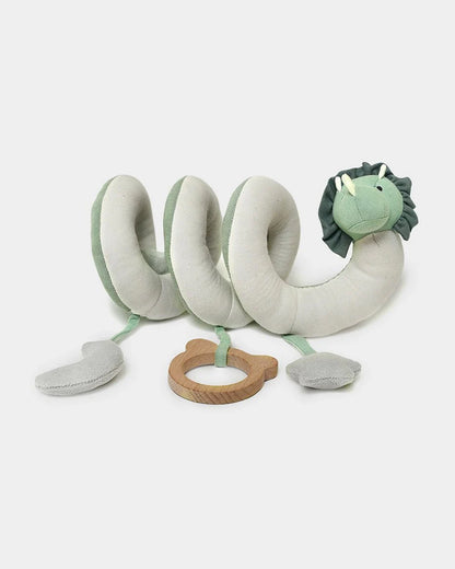 Mi Arcus Farm Friends Spiral Activity Soft Toy-Attached Rattle-Wraps Around Cot Bars & Strollers-Plush Cuddly Toy Newborn