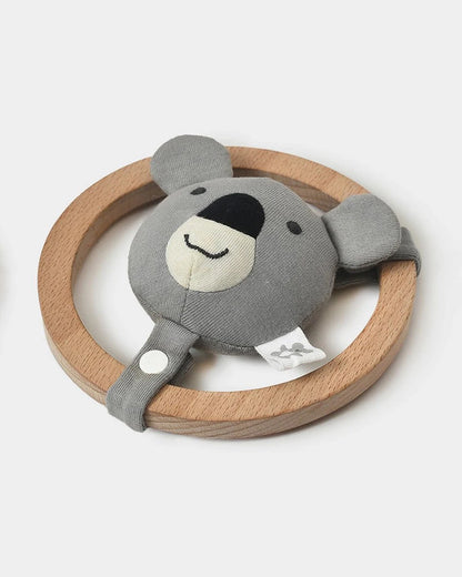 Mi Arcus Mr Bobo Wooden Rattle Toy-Improves Sensory Growth-For Infants