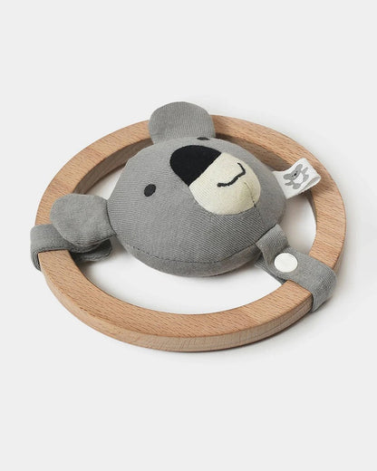 Mi Arcus Mr Bobo Wooden Rattle Toy-Improves Sensory Growth-For Infants