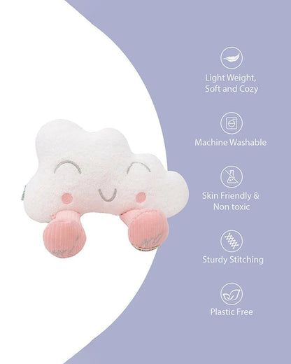 Mi Arcus Mino Cloud Knitted Soft Toy-Machine Washable-Improves Sensory Growth-Pink-For Newborn
