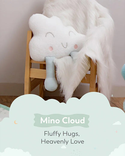 Mi Arcus Mino Cloud Knitted Soft Toy-Machine Washable-Improves Sensory Growth-Blue-For Newborn