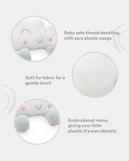 Mi Arcus Mino Cloud Knitted Soft Toy-Machine Washable-Improves Sensory Growth-Blue-For Newborn